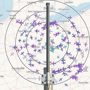 1090MHz 및 978MHz 비행 추적용 ADS-B 안테나, FlightRadar2 4 및 RadarBox FlightStick과 호환되는 SMA 커넥터
