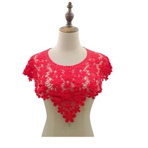 수용성 레이스 칼라 꽃 숄 조끼, 우유 실크 자수 코사지, DIY 레이스 액세서리, 가짜 칼라