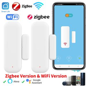 Tuya WiFi Zigbee 도어 센서 창문 센서 접촉 센서 스마트 홈용 스마트 라이프 앱 원격 제어 얀덱스 알렉사용