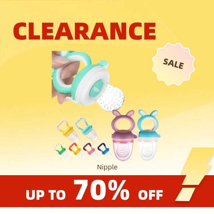 클리어런스_베이비 실리콘 아기 과일 피더 이유식 젖꼭지 이갈이 스틱 보조식품 휴대용 유아 남아 여아 과일 수유기