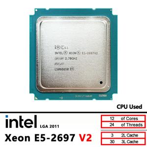 인텔 제온 E5 2697 V2 중고 E5 2697V2 2.7GHz LGA 2011 서버 CPU 프로세서