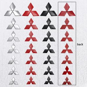 Mitsubishi Outlander Ralliart Lancer ASX Pajero Delica EVO Colt Triton 용 ABS 자동차 앞 그릴 엠블럼 뒷 트렁크 배지 스티커