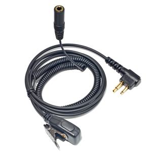 워키 토키 이어폰 2Pin ~ 3.5mm 전송 케이블 Motorola CP200D CP100D R2와 호환되는 마이크가있는 여성용 오디오 잭 헤드셋