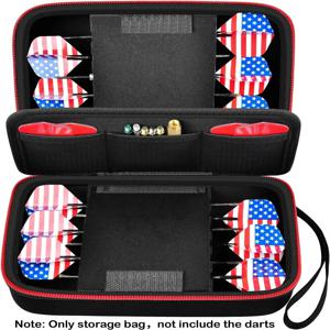 12개 스틸 및 소프트 팁 다트 세트용 다트 케이스 홀더 가방, 12개 다트와 팁을 보관할 수 있는 정리함 (케이스만)