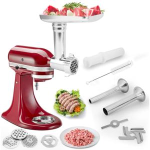 모든 KitchenAid 스탠드 믹서, 고기 분쇄기, 소시지 스터퍼용 금속 식품 분쇄기 부착물(Kitchenaid 믹서는 포함되지 않음)