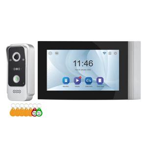 2MP 1080P Tuya APP 유선 비디오 도어폰 7인치 화면 WIFI 초인종 인터콤 비주얼 도어 뷰어 카메라 1V2