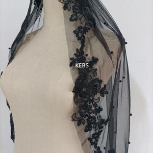 검은 진주 짧은 신부 베일, 웨딩 액세서리