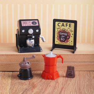 1:12 스케일 소형 커피 머신 컵 모델 주방 용품 베이킹 오븐 인형 집 가구 놀이 홈 주방 장난감 선물