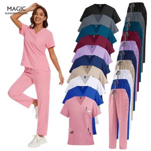 치과 진료소 의사 간호사 세트 병원 스크럽 유니폼 의료 외과 의사 의상 소아 간호 의류 미용실 작업복