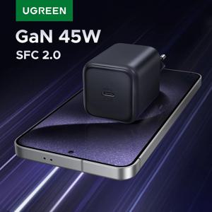 UGREEN 45W GaN 충전기 PD3.0 고속 충전기 PPS QC3.0 퀵 차지 삼성 S25 S24 울트라 아이폰 17 16 15 프로 맥스 아이패드 태블릿용