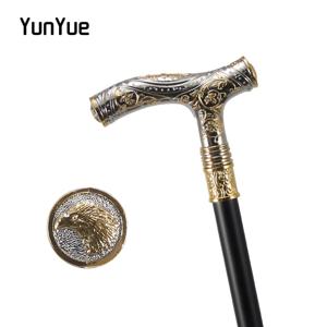 골든 화이트 이글스 머리 꽃 토템 구호 워킹 지팡이 코스프레 패션 워킹 스틱 신사 장식 워킹 스틱 93CM
