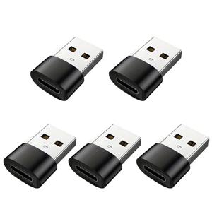 1/2/5개 USB C 어댑터 타입 C - USB 어댑터 (휴대폰용) 남성-여성 USB C 컨버터, PC 노트북용 USB 타입-C 컨버터