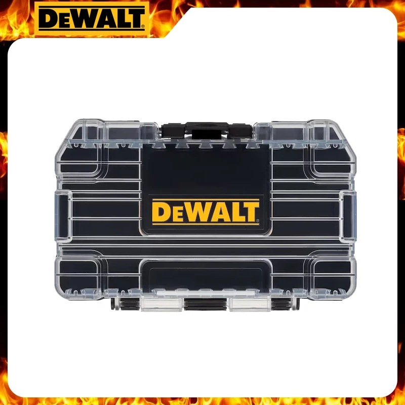 DEWALT TSTAK 터프 케이스 블랙 중간 쌓을 수있는 이동식 방진 드릴 비트 액세서리 148*85*40mm 보관 도구 상자 1PCS