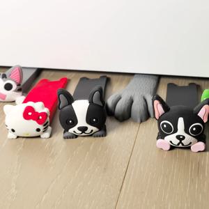 웨지 도어 블록 드릴 없음 도어 스토퍼 바닥 재사용 가능한 버퍼 충격 흡수 블록 홈 액세서리 바닥용 도어 주제