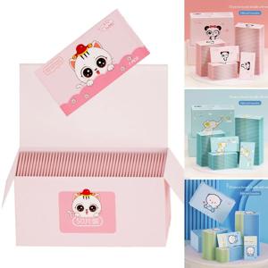 50pcs 패션 소독 아기 젖은 물티슈 부직포 손 청소 티슈 휴대용 습식 종이 야외
