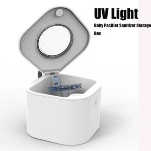 아기 젖꼭지 소독제 보관 상자 젖꼭지 용 휴대용 자외선 소독제 케이스 99% 세균 제거 신생아 젖꼭지 홀더