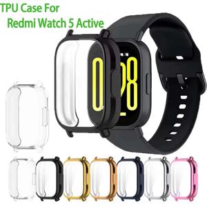 레드미 워치 5 액티브 스마트워치 케이스 보호 쉘용 TPU 스크린 프로텍터 커버 레드미 워치 5 액티브 범퍼 쉘용