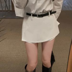 하이웨이스트 숏팬츠 스커트 팬츠 다용도 사계절 여성용 전문적인 슈팅 스타일 편안한 핏 캐주얼 엘레강스