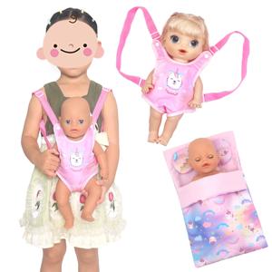 알파카 스타일 인형 외출 캐리 백 43-45cm 신생아 인형 의류 액세서리 크리스마스 생일 선물 18 인치 인형 배낭 가방