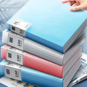 대용량 A4 파일 폴더(20-100페이지) - 고품질 방수 보관 소책자, 다기능 파일 가방 및 학생 선물