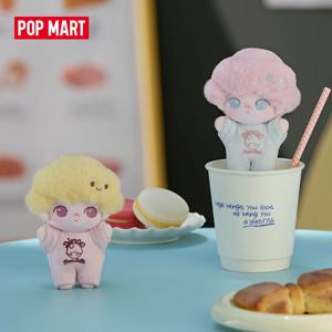 POP MART DIMOO Crush on Coffee 시리즈-부드러운 얼굴 플러시 키체인 블라인드 박스 1PC/6PCS 주문당 2개 한정