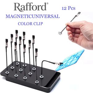 모델 페인팅 스탠드베이스 홀더 12PCS 악어 클립 스틱 에어 브러시 스프레이 취미 DIY 모델 제작을위한 자기 구부릴 수있는