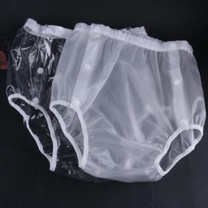 방수 TPU 버튼 성인용 기저귀 코트 재사용 가능한 요실금 방지 플라스틱 팬츠 투명 개폐 가능 간편 착용 드롭쉬핑