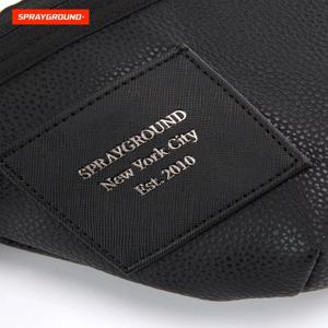 블랙 샤크 입 프린트 크로스백 남성용 싱글 숄더 슬랜트 백 패셔너블 웨이스트 백 스트릿 트렌드 큰 사이즈 PVC 소재