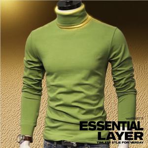 2025 뉴맨 써멀 터틀넥 캐주얼 잠옷 셔츠 S-4XL 긴소매 슬림 코트 8컬러 베이직 스웨터 베이스 겨울