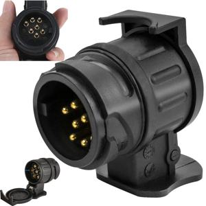 13핀-7핀 견인 어댑터 트레일러 카라반 트럭 견인바 자동차 플러그 어댑터 12V 방수 전기 소켓 변환 커넥터