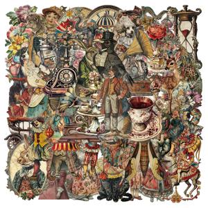 50개 빅토리아 장식 그래피티 스티커 DIY 여행가방 노트북 스케이트보드 오토바이 PET 방수 스티커