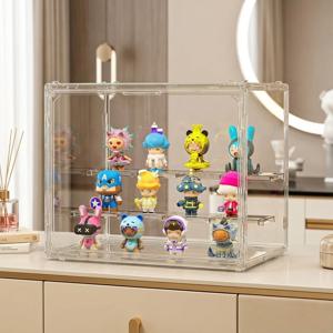 수집용 피규어 및 블라인드 박스 장난감용 아크릴 정리함 대용량 고화질 투명 미니어처 디스플레이 선반