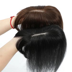 100% 천연 인모 여성용 헤어 토퍼 7x10 8x12 10x12 PU 머신 실크 베이스 여성용 토퍼 리얼 헤어 익스텐션 10-12인치