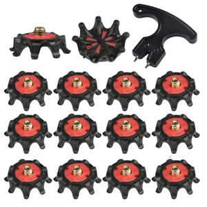 골프 메탈 나사형 신발 못(렌치 포함) 14개, 골프화용 미끄럼 방지 트랙션 못 및 골프 액세서리