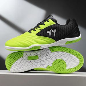 새로운 남성 축구화 잔디용 하이탑 풋살 스니커즈 축구화 미끄럼 방지 고품질 경기용 실내 인기 판매 야외용