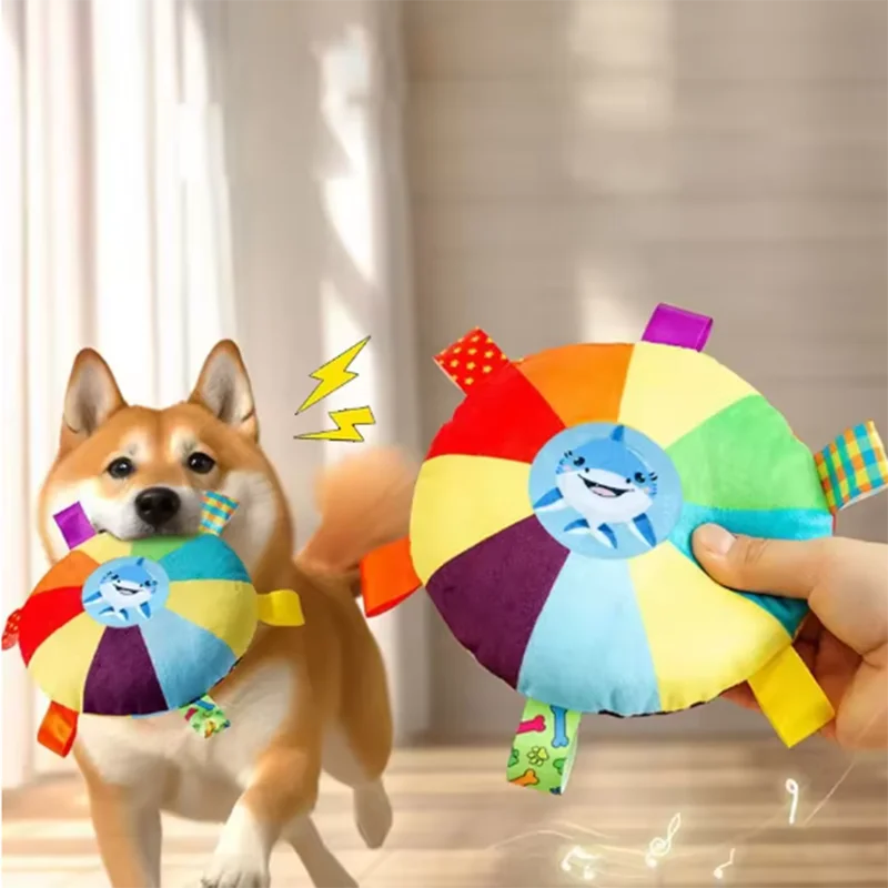 핫도그 소리 나는 봉제 장난감 벨 만화 장난감 강아지 작은 개 테디 이갈이 장난감 내구성 있는 물림 방지 애완동물 장난감