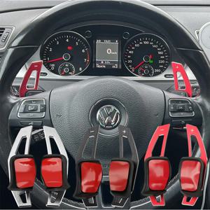 DSG 스티어링 휠 패들 익스텐션 시프트 커버 (폭스바겐 골프 5 6 MK6 GTI R 제타 MK5 파사트 B6 B7 CC 폴로 샤란 티구안 시트 레온 용)