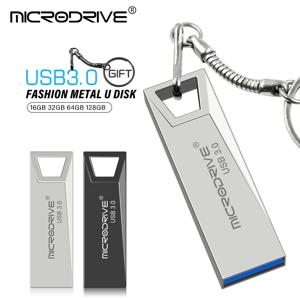 고속 USB 3.0 미니 메탈 플래시 드라이브 16GB 32GB 64GB 128GB 펜드라이브 방수 USB 드라이브 키체인 포함