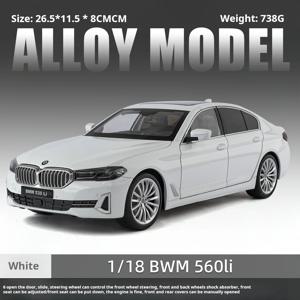 공식 인증된 BMW 530 24 스케일 다이캐스트 자동차 모델 장난감 (사운드 & 라이트, 풀백 기능 포함) 남자아이 선물용 수집품 장식품