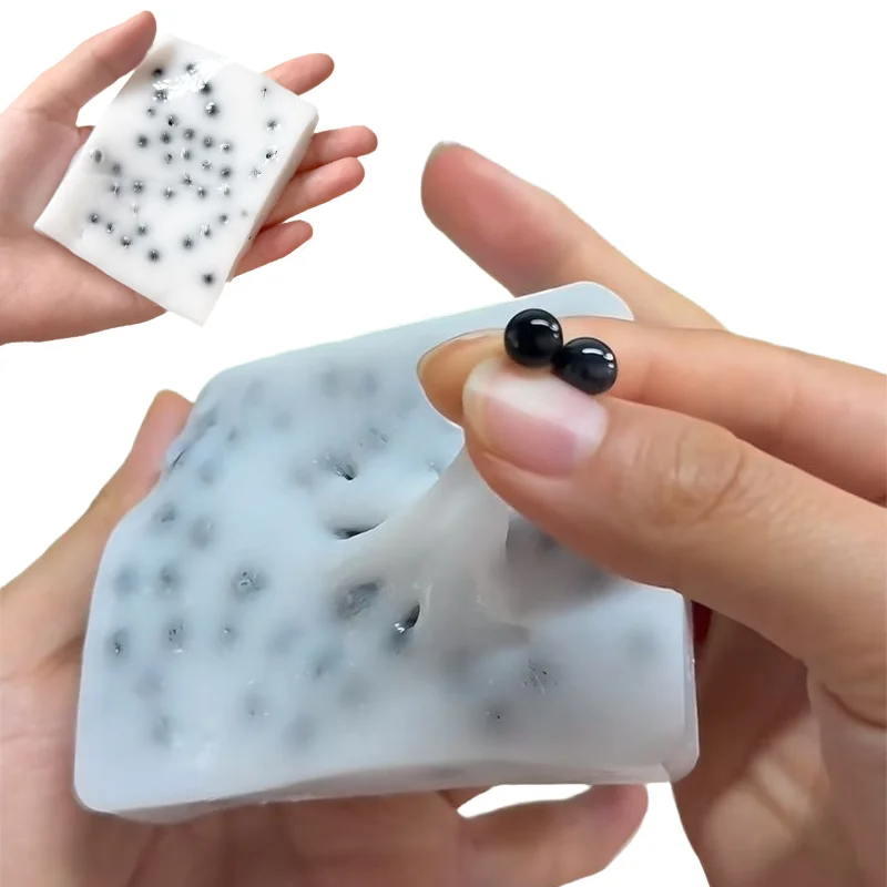 스퀴시 텍스처 여드름 꺼내기 감각 장난감 재사용 가능한 피부 자극 감각 디자인 장난감 어린이 및 성인 불안 완화 장난감