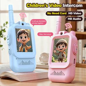 어린이용 비디오 인터콤 2인치 고화질 화면 충전식 음성 폰트 원클릭 통화 만화 인터콤 어린이를 위한 선물