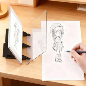 트레이싱 스케치 및 페인팅을 위한 조정 가능한 밝기가 있는 1pc 광학 드로잉 프로젝터 보드는 예술가와 학생들에게 이상적입니다.