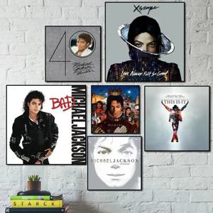 마이클 잭슨 앨범 커버 장식 포스터 - DJ 바, 팬 룸 및 가정 장식을 위한 음악 가수 벽 예술