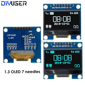 1.3인치 128x64 OLED 모듈 IIC SPI 듀얼 인터페이스 7핀 SH1106 아두이노 라즈베리 파이 STM32용