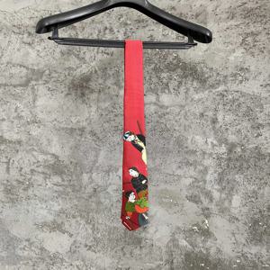 루밍 파빌리온 일본식 손으로 그린 실크 프린트 타이 아트