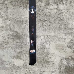 제비 자수가 있는 오리지널 남성용 및 여성용 모직 넥타이, 독립 디자이너의 오리지널 브랜드 패션쇼