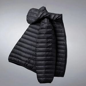 겨울 남성용 경량 캐주얼 면 재킷, 야외 스포츠에 적합, 방풍 및 보온, 남성용 후드 솔리드 컬러 심플 면 코트