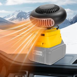 자동차 히터 전기 온풍기 빠른 가열 팬 휴대용 윈드실드 디프로스터 디포거 디월트 20V 배터리용 전동 공구