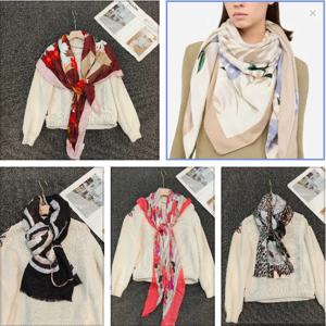 이탈리아 봄과 가을의 새로운 부드러운 프린트 캐주얼하고 심플한 선물, 트렌디한 숄과 스카프