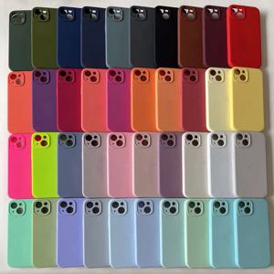 액체 실리콘 폰 케이스 아이폰 16 13 15 12 14 프로 맥스 케이스 아이폰 13 12프로 15 14 플러스 카메라 렌즈 보호 커버